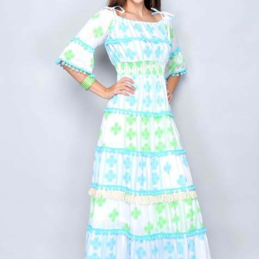 Multicolored  Dress in Cotton.